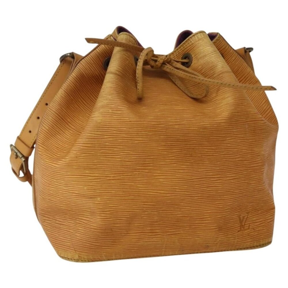Authentic LOUIS VUITTON Epi Petit Noe Shoulder Bag Yellow M44109 LV